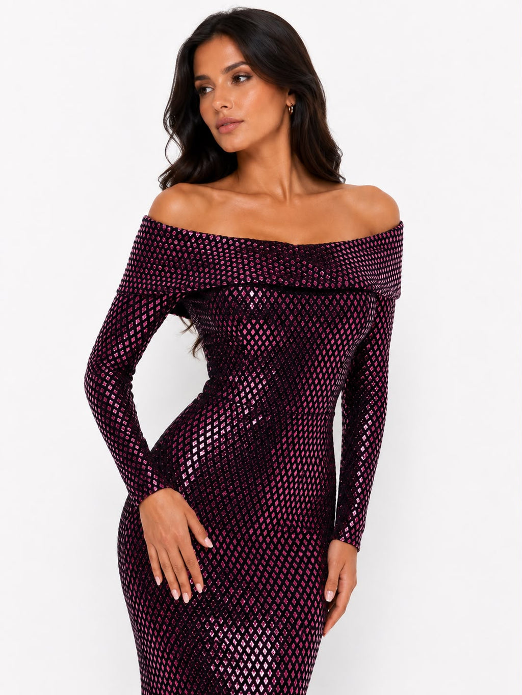 Metallic Dimond Mermaid Gown