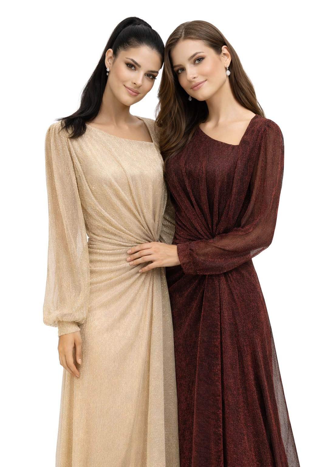 Metallic Twist Gown