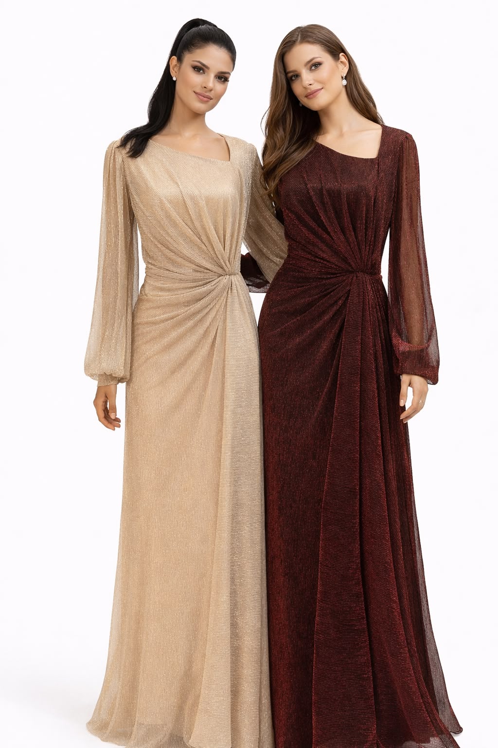 Metallic Twist Gown