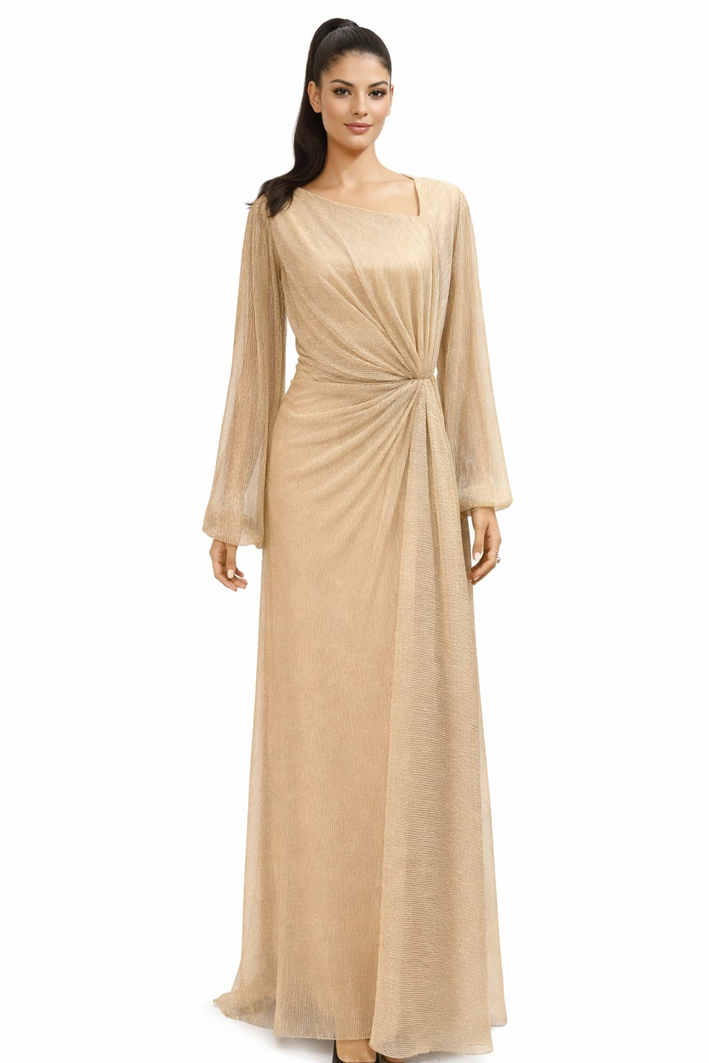 Metallic Twist Gown