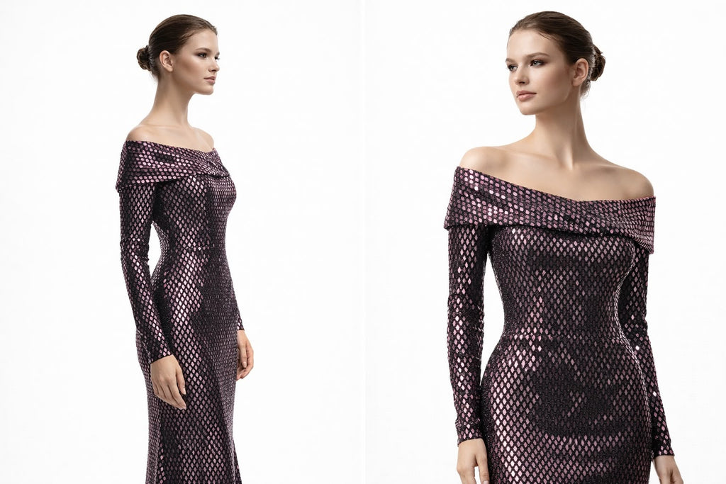 Metallic Dimond Mermaid Gown