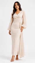 Satin Wrap Gown