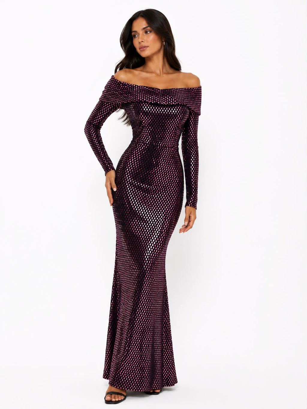 Metallic Dimond Mermaid Gown